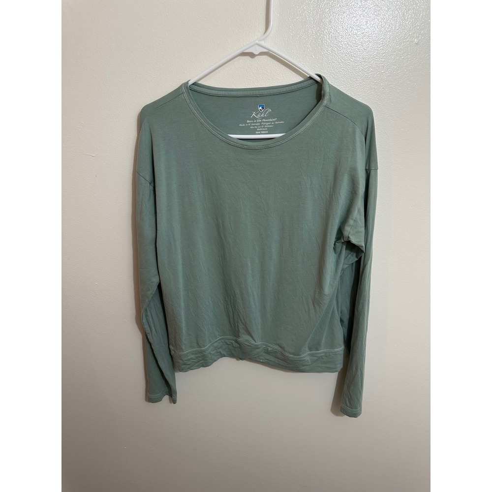 Kuhl Womens Sage Green Supima Cotton MicroModal Long Sleeve Top Size M 8527